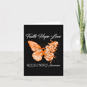 Butterfly Faith Hope Love Rsd Crps Awareness 1 Card