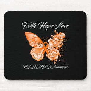 Butterfly Faith Hope Love Rsd Crps Awareness 1 Mouse Mat