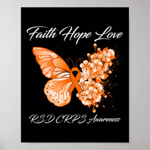 Butterfly Faith Hope Love Rsd Crps Awareness 1 Poster
