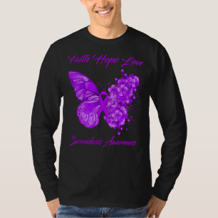 Butterfly Faith Hope Love Sarcoidosis Awareness T-Shirt