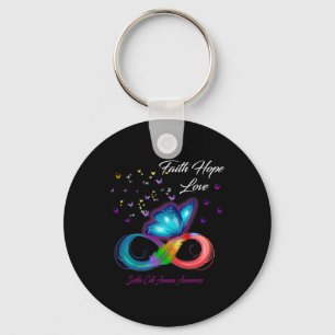 Butterfly Faith Hope Love Sickle Cell Anaemia Awar Key Ring