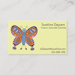 Butterfly  family daycare centre childcare business card
