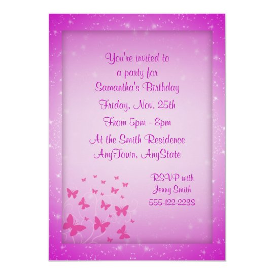 Butterfly Fantasy Invitations