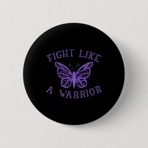 Butterfly Fibro Migraine Lupus Warrior Awareness 6 Cm Round Badge