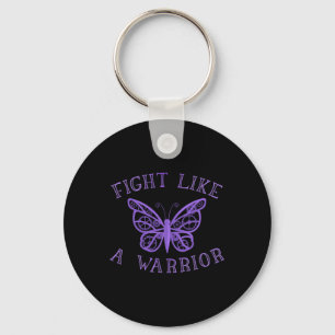 Butterfly Fibro Migraine Lupus Warrior Awareness Key Ring