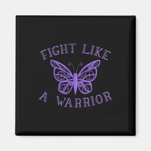 Butterfly Fibro Migraine Lupus Warrior Awareness Magnet