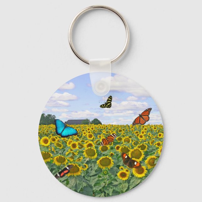 Butterfly Fields Forever Key Ring (Front)