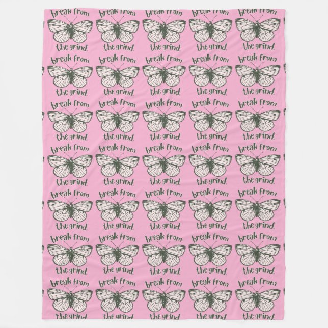 Butterfly Fleece Blanket (Front)