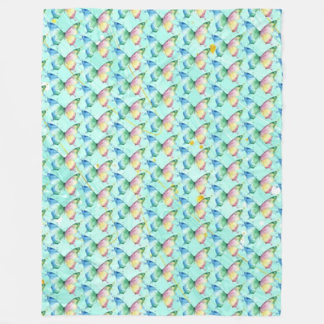 Butterfly Fleece Blanket (Front)