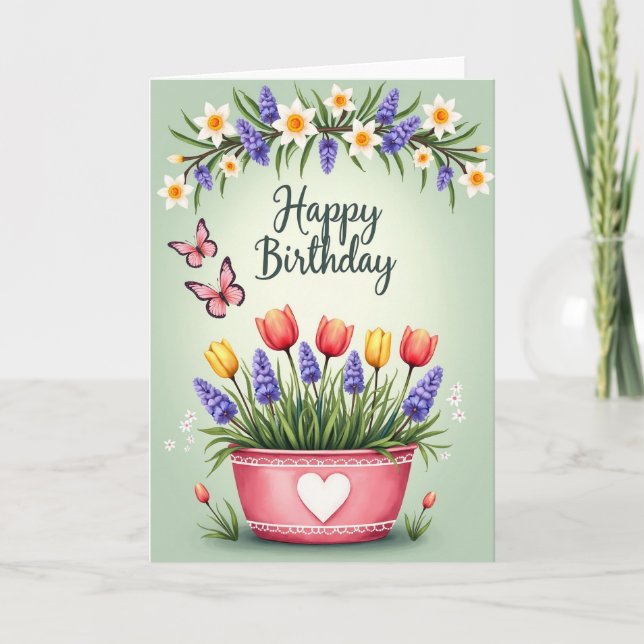 Butterfly Flight Birthday Card (Front)