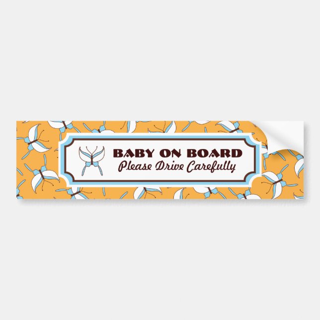 Butterfly Flight Drive Carefully Bumper Sticker (Front)
