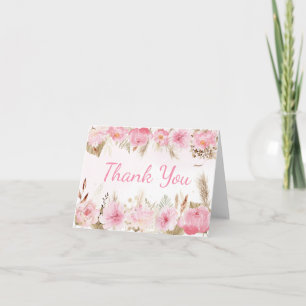 Butterfly Floral Baby Shower Thank You Card