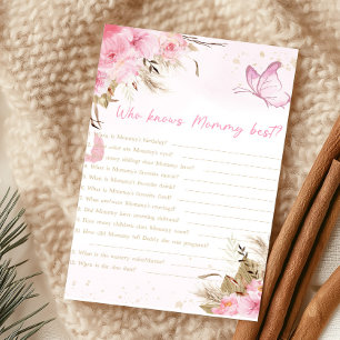 Butterfly Floral Baby Who Knows Mummy Best Game