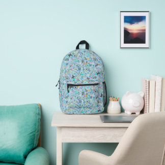 Butterfly Floral Blue Backpack