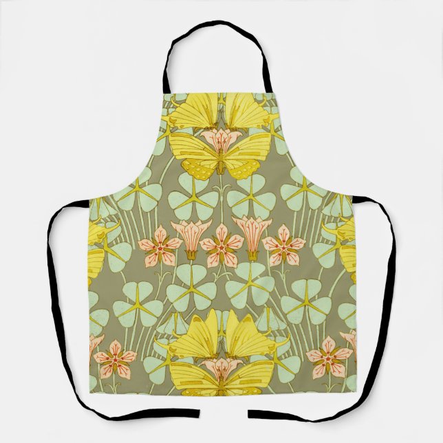 Butterfly Floral Botanical Colourful Apron (Front)