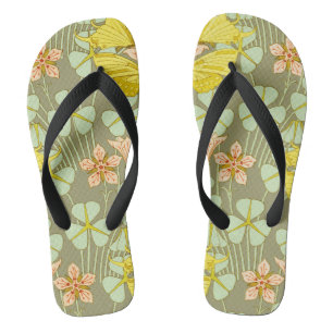 Butterfly Floral Botanical Colourful Flip Flops