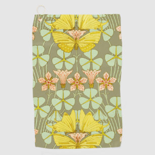Butterfly Floral Botanical Colourful Golf Towel