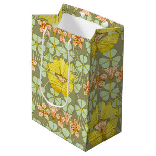 Butterfly Floral Botanical Colourful Medium Gift Bag