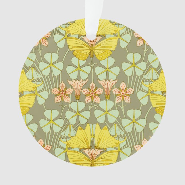 Butterfly Floral Botanical Colourful Ornament (Front)