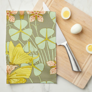 Butterfly Floral Botanical Colourful Tea Towel