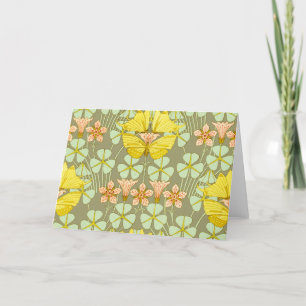 Butterfly Floral Botanical Colourful Thank You Card