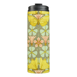 Butterfly Floral Botanical Colourful Thermal Tumbler