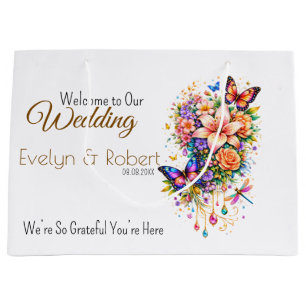 Butterfly Floral Gift Bag -Customization Available