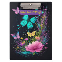 butterfly floral green yellow pink cute teacher 