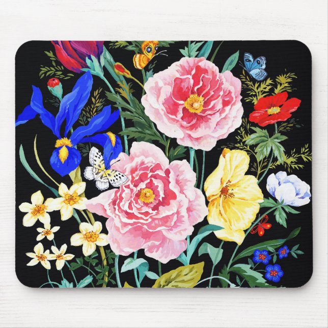 Butterfly Floral Mouse Mat (Front)