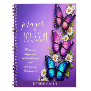 Butterfly Floral Personalised Prayer Journal