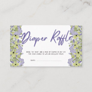 Butterfly Flower Baby Shower Diaper Raffle Ticket