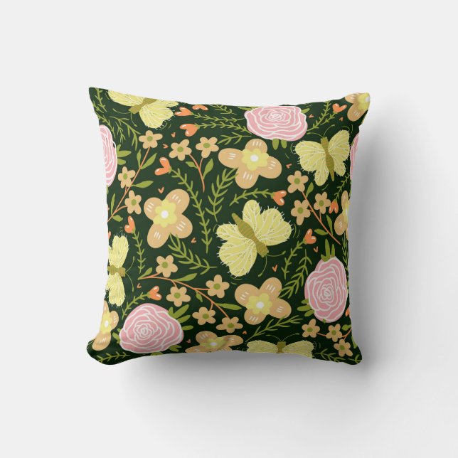 Butterfly Flower Cushion (Front)
