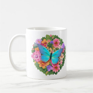 Butterfly Flower Garden Coffee Mug