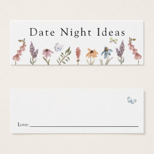 Butterfly Flower Garden Night Idea Card