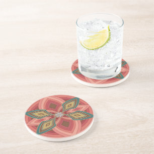 Butterfly Flower Mandala Coaster