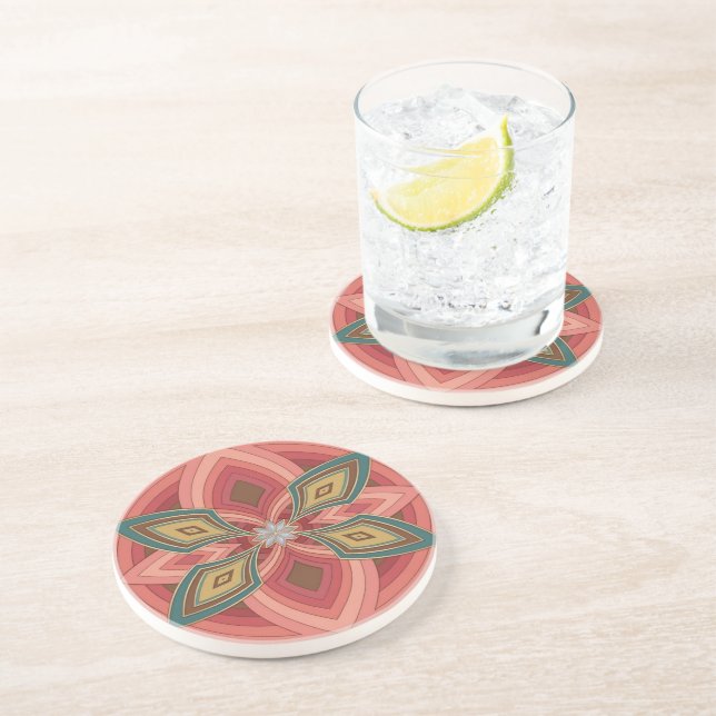 Butterfly Flower Mandala  Coaster (Side)
