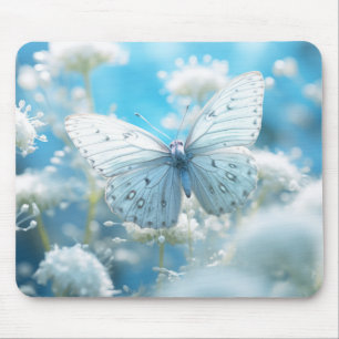 Butterfly Flower Nature Serene Tranquil  Mouse Mat