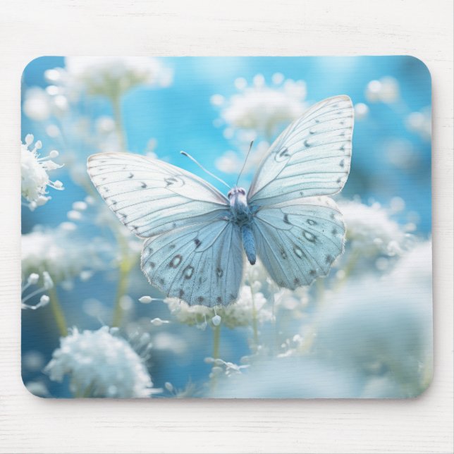 Butterfly Flower Nature Serene Tranquil  Mouse Mat (Front)