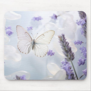 Butterfly Flower Nature Serene Tranquil Mouse Mat