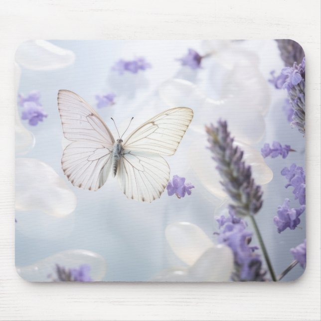 Butterfly Flower Nature Serene Tranquil  Mouse Mat (Front)