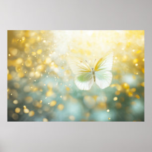 Butterfly Flower Nature Serene Tranquil  Poster