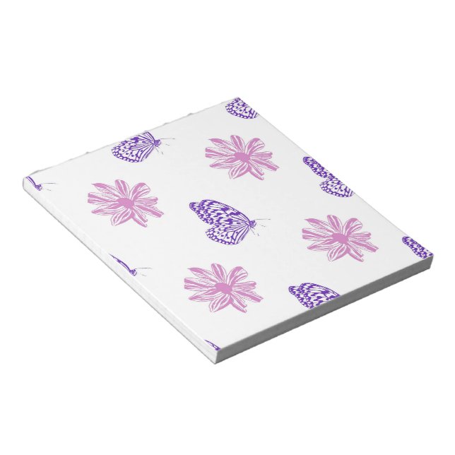Butterfly & Flower Notepad (Angled)
