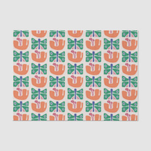 Butterfly Flower Pattern Tissue Paper