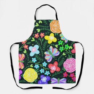 Butterfly Flower Rainbow Apron