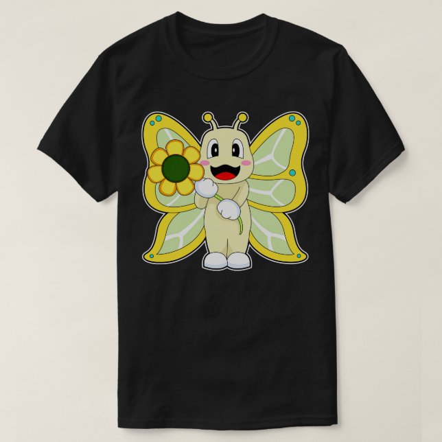 Butterfly Flower T-Shirt (Design Front)