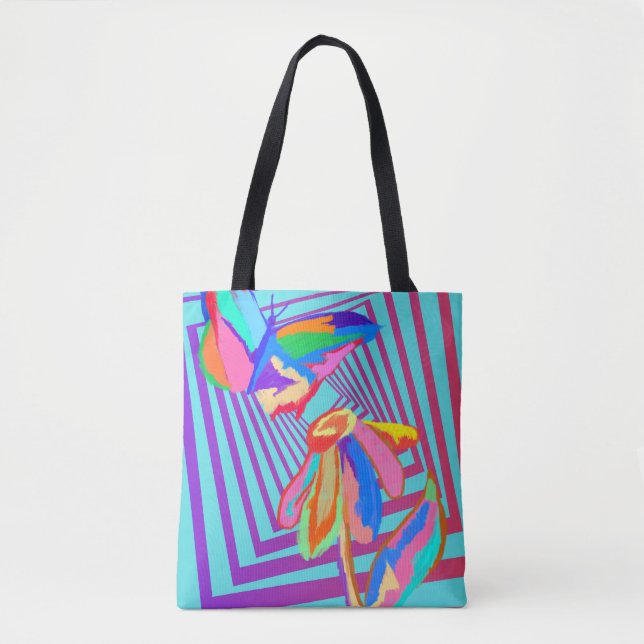 BUTTERFLY FLOWER TOTE BAG (Front)