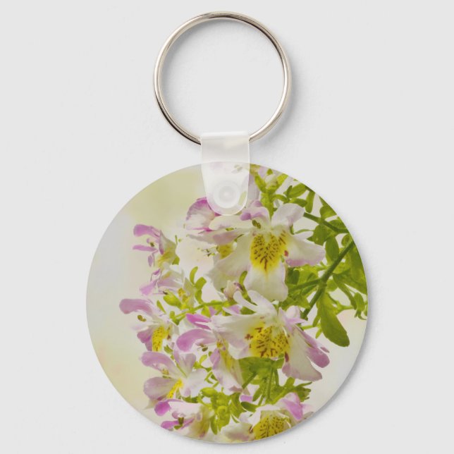 Butterfly Flowers Key Ring (Front)