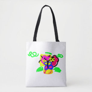 Butterfly  flowers  tote bag