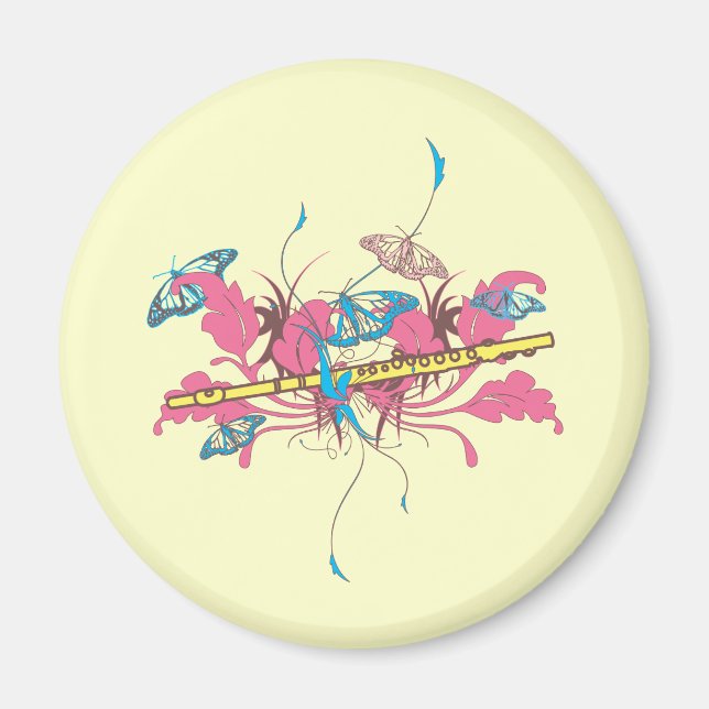 Butterfly Flute Magnet (Front)