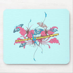Butterfly Flute Mouse Mat